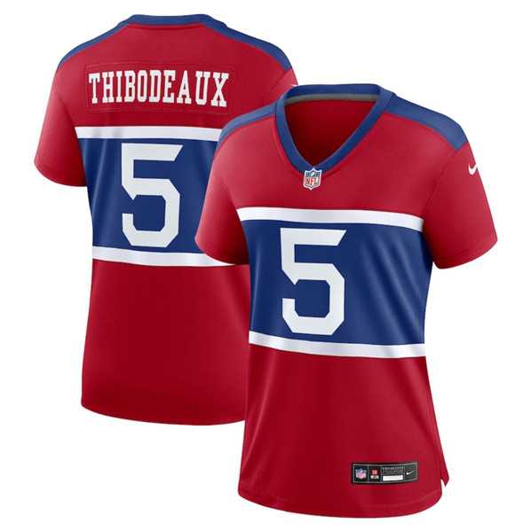 Women%27s New York Giants #5 Kayvon Thibodeaux Century Red Alternate Vapor Limited Football Stitched Jersey Dzhi